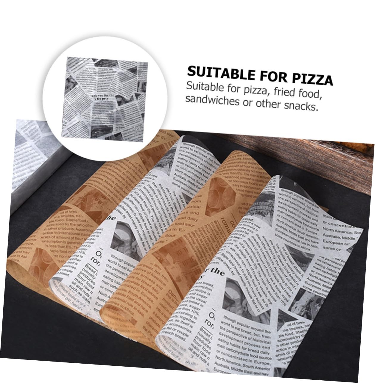 Papier Sulfurisé de Cuisson 500 Pièces en Pâte de Bois