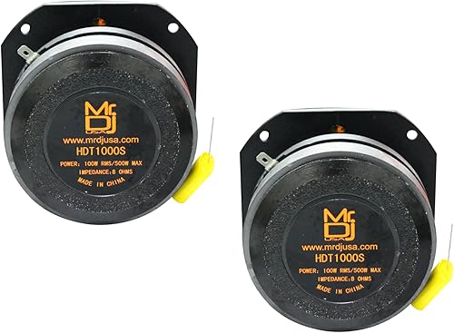 Miniatura 5 de 2 Mr. Dj HDT1000S - Tweeter de alta compresión de bala de titanio de 4 pulgadas y 500 W (cromado)