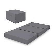 Amazon Basics Materasso pieghevole per ospiti 75 x 195 x 10 cm in memory foam