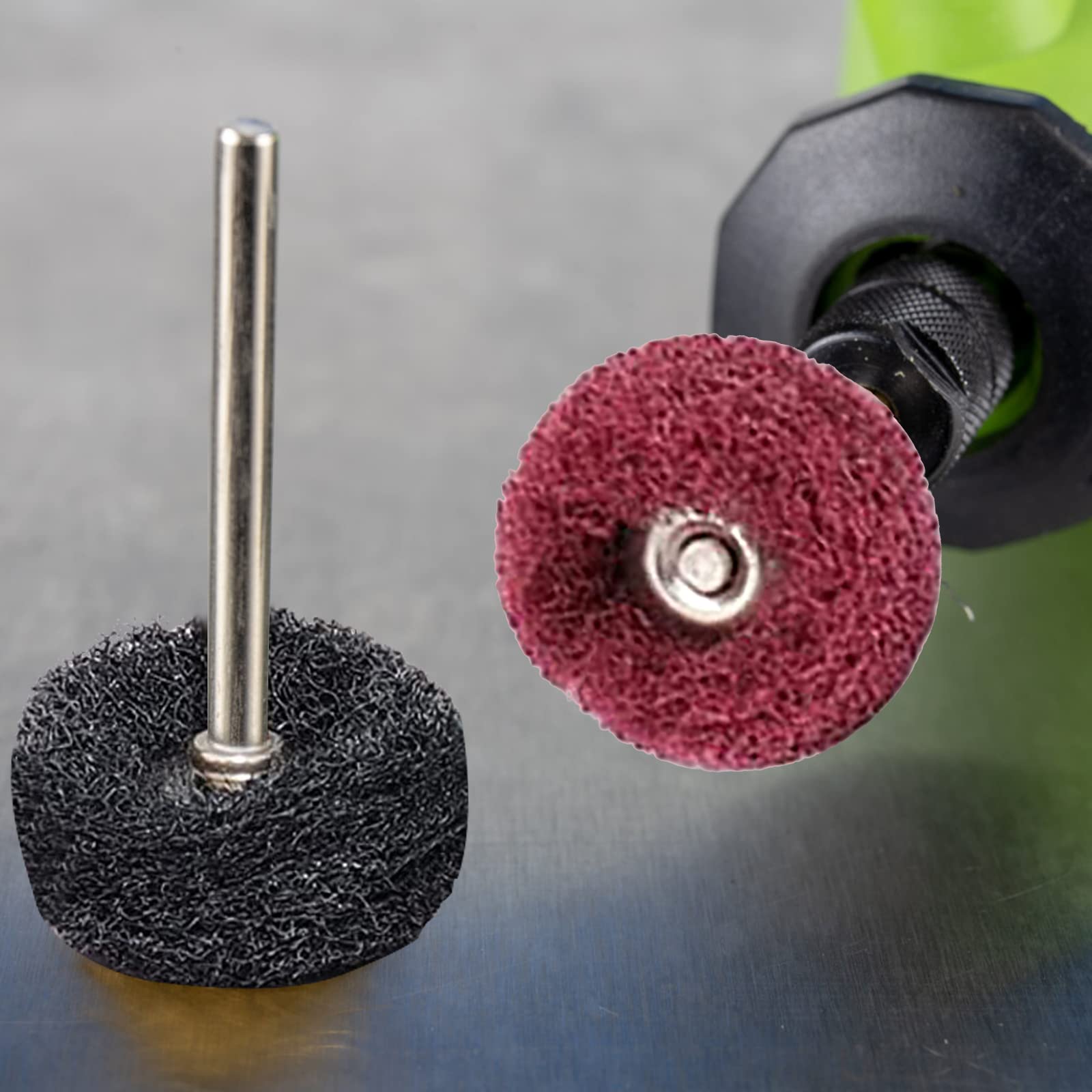 Set 100 Dischi Abrasivi Per Lucidatura - 25 Mm Con Gambo 3 Mm Per Dremel, 5 Granature Diverse - Foto 4