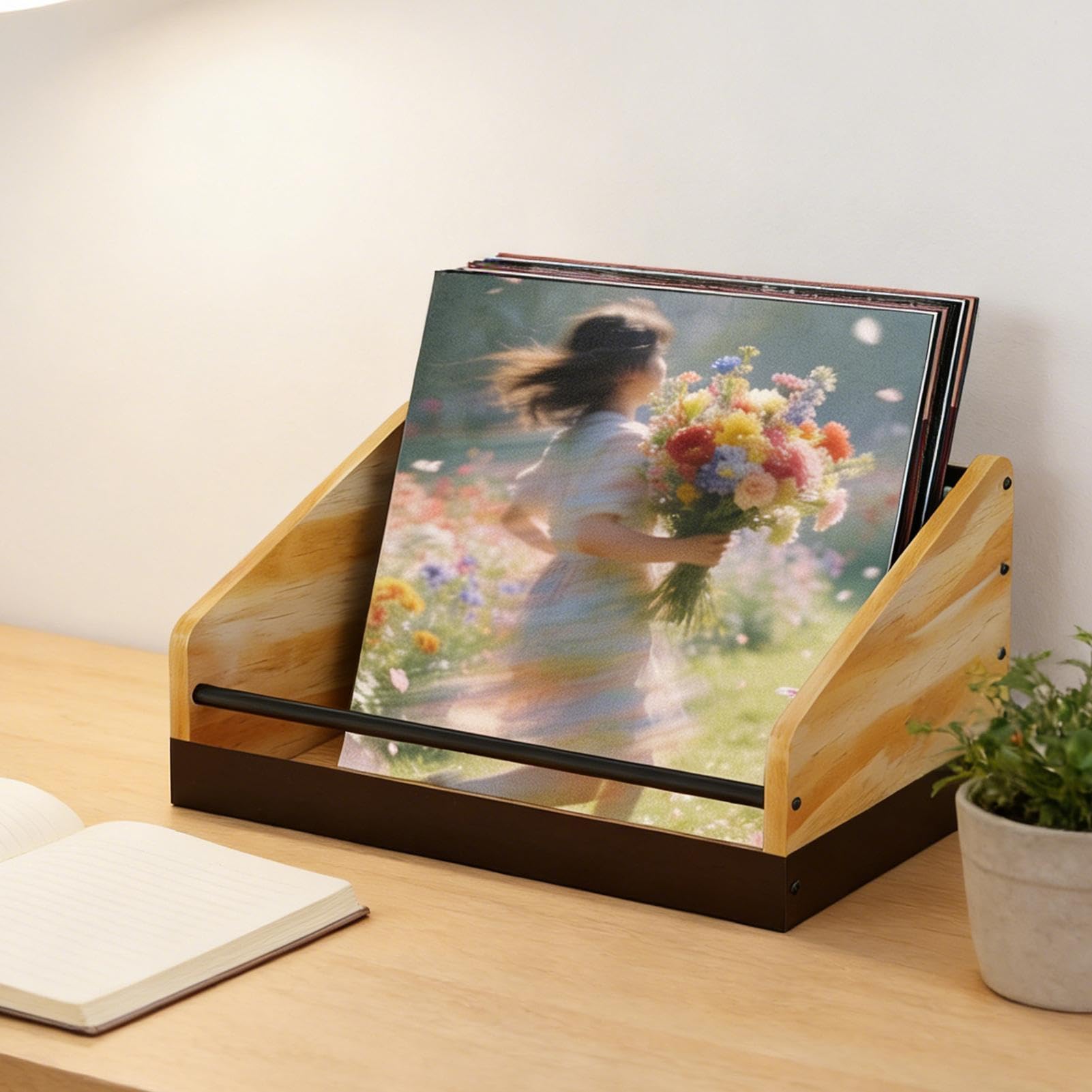 Supporto per Album Capiente Antiscivolo moderna | Espositore per Vinili e Album per File Snack Giocattoli Casa Camera Soggiorno Appartamento Ufficio Negozio Scrivania