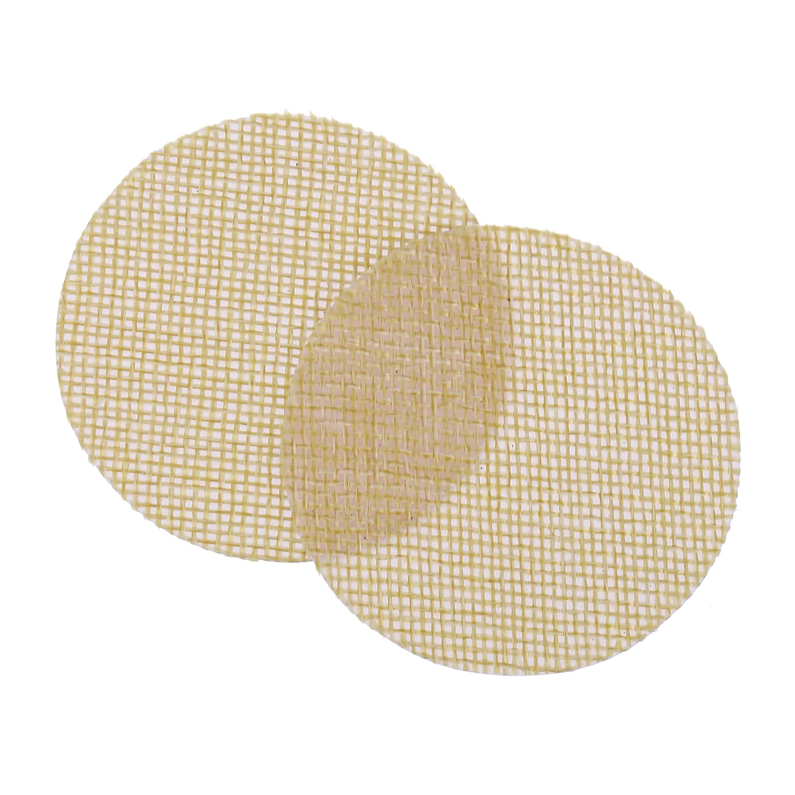sourcing map 2.4" Round Lampshade Diffuser, Anti-Glare Lamp Shade Diffuser Fabric Lamp Cover for Desk Table Light Downlight Spotlight, Warm Yellow 2pcs