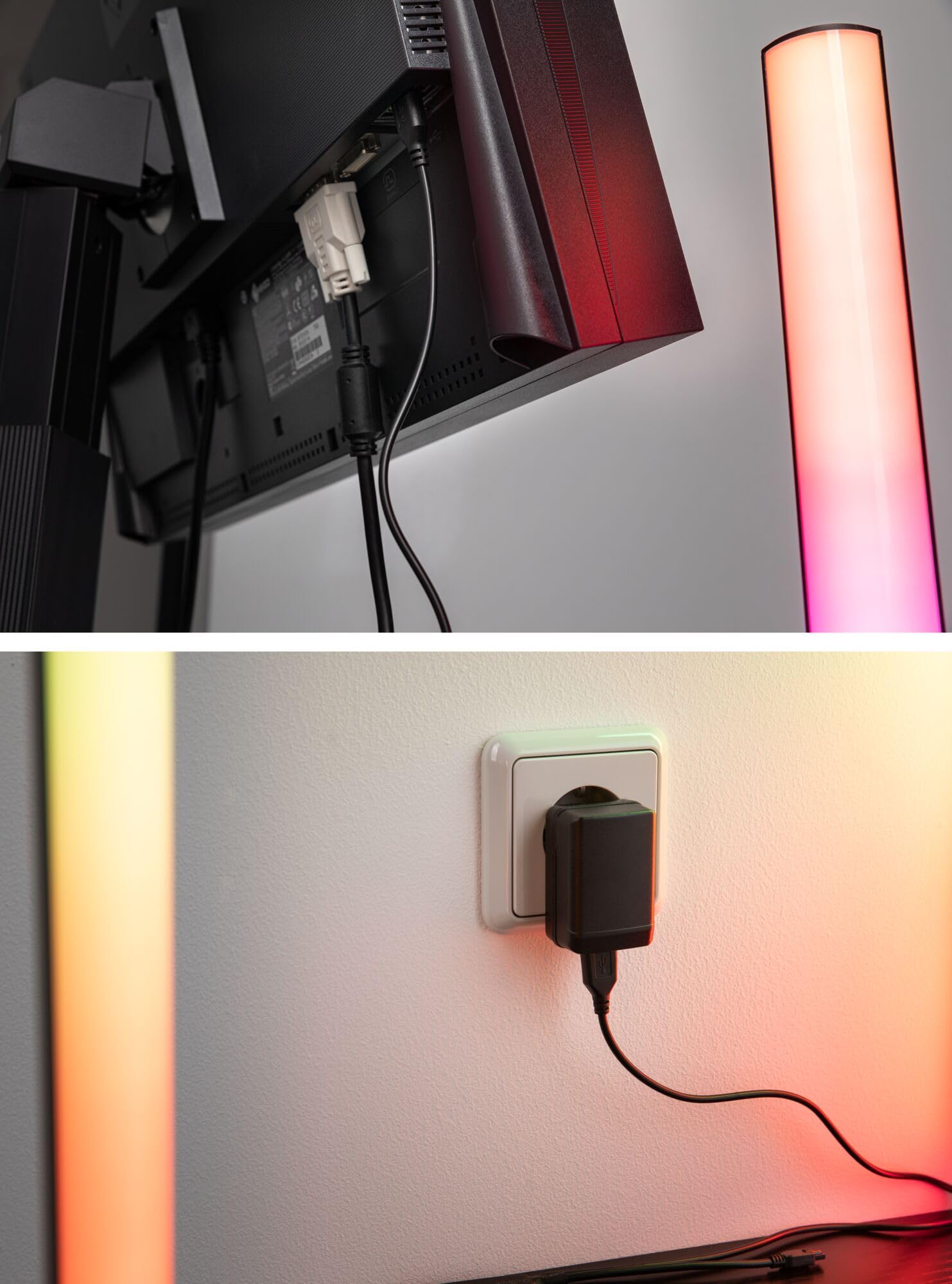 Paulmann 78878 EntertainLED Barre lumineuse LED RVB à intensité variable 2 x 0,6 W 2 x 24 lm RVB