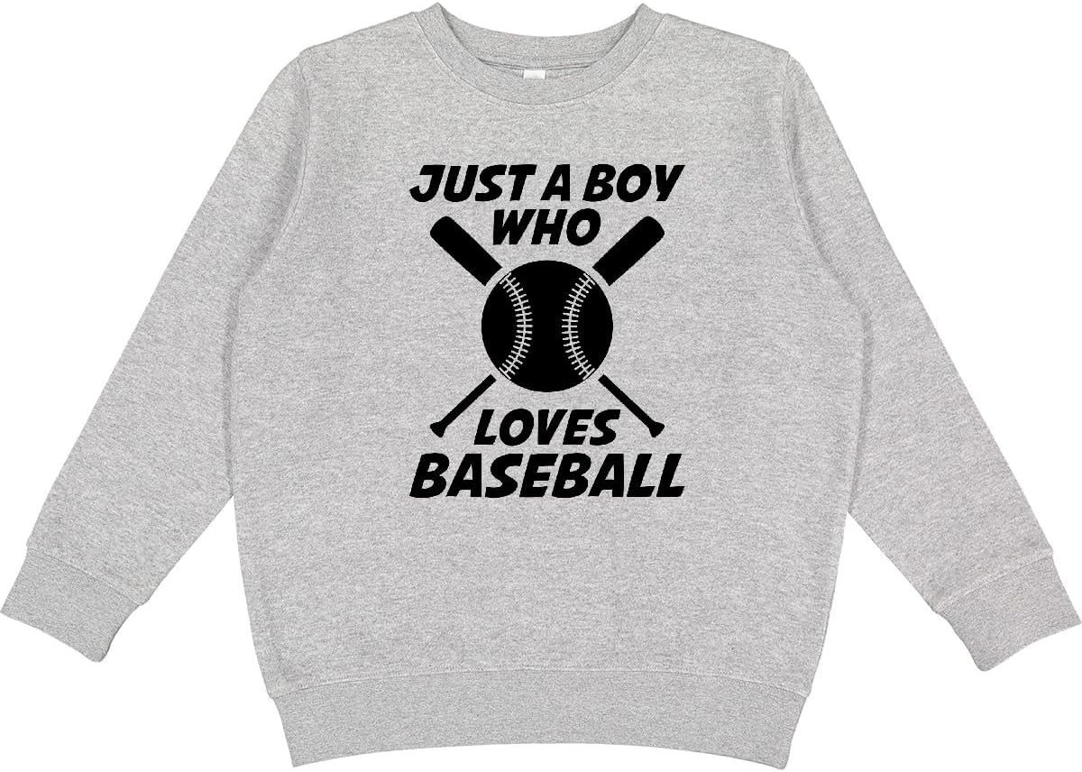 inktastic Just a Boy Who Loves Baseball Youth Sweatshirt
