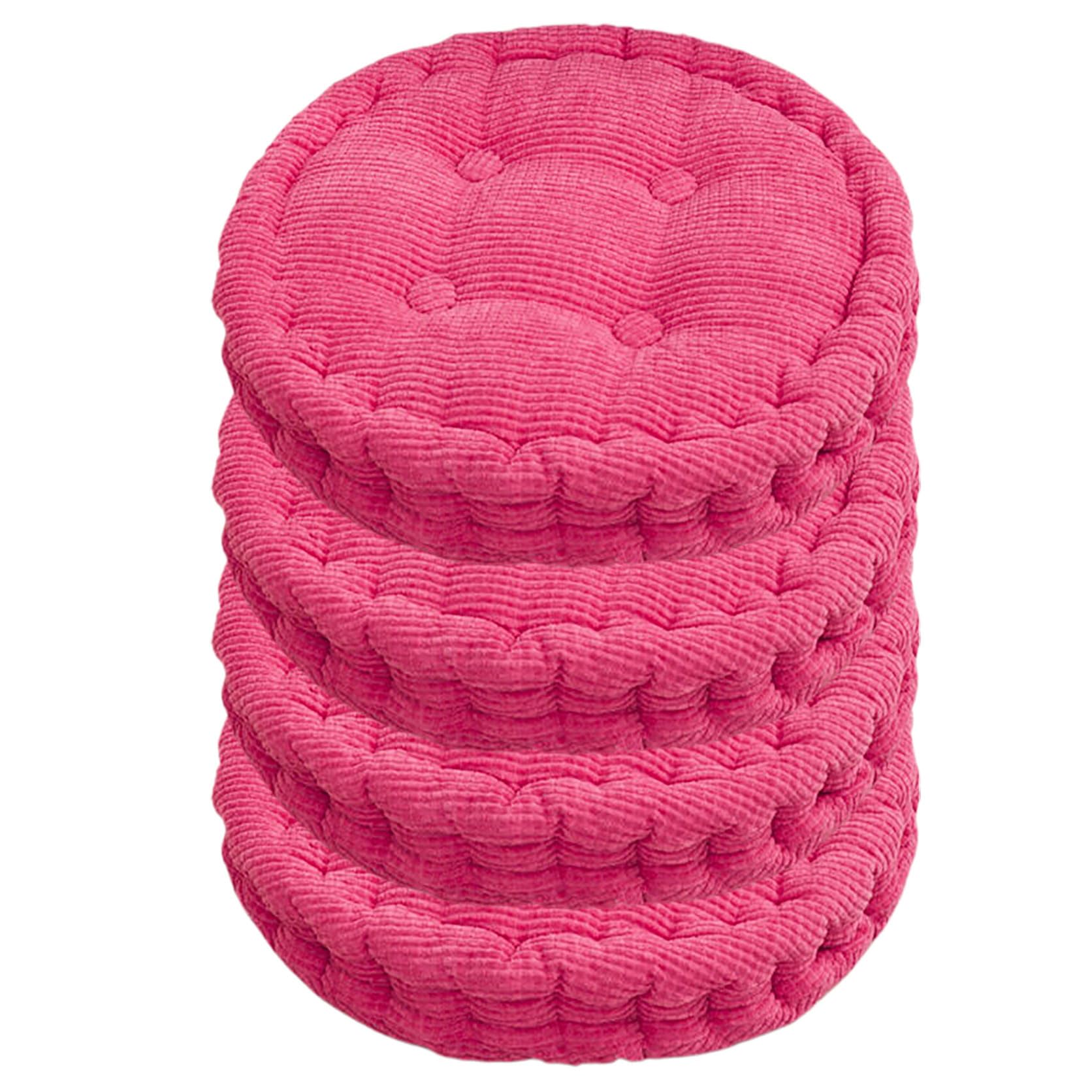 ZXDGsdrdtW 4Set of Round Corn Kernel Seat Cushion，Tatami Mat Cushion Office(Rose Red,50x50cm(4pcs))