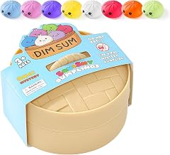 Mystery Dumpling Squishy Toy Box, Soft Squeeze Dough Ball, Cute Collectible Squishy Figure, Random Color Surprise, Fun Desk Toy for Adults & Teens, Multicolor