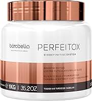 Botox Capilar Borabella Perfeitox 1kg - Máscara Tratamento Cabelo, Brilho Espelhado e Redução de Volume, Anti Frizz