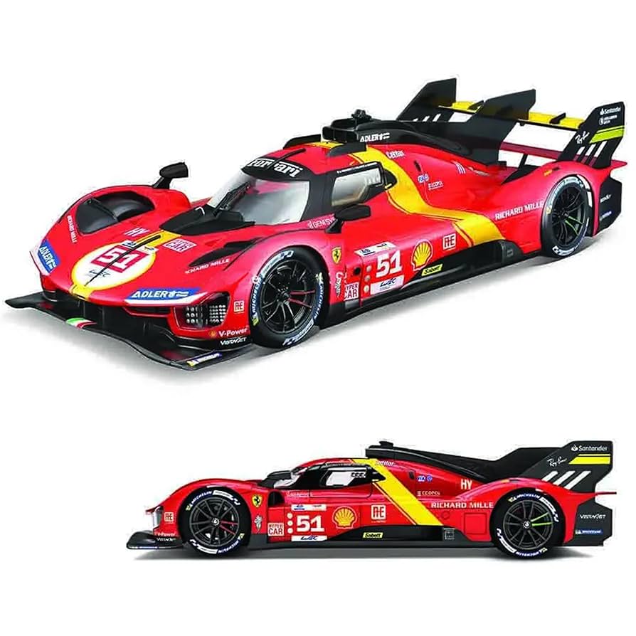 新品未開封　ブラーゴ　1/18 フェラーリ499P #51 Amazon | Burago 1/18 フェラーリ 499P ル・マン 2023 ウィナー