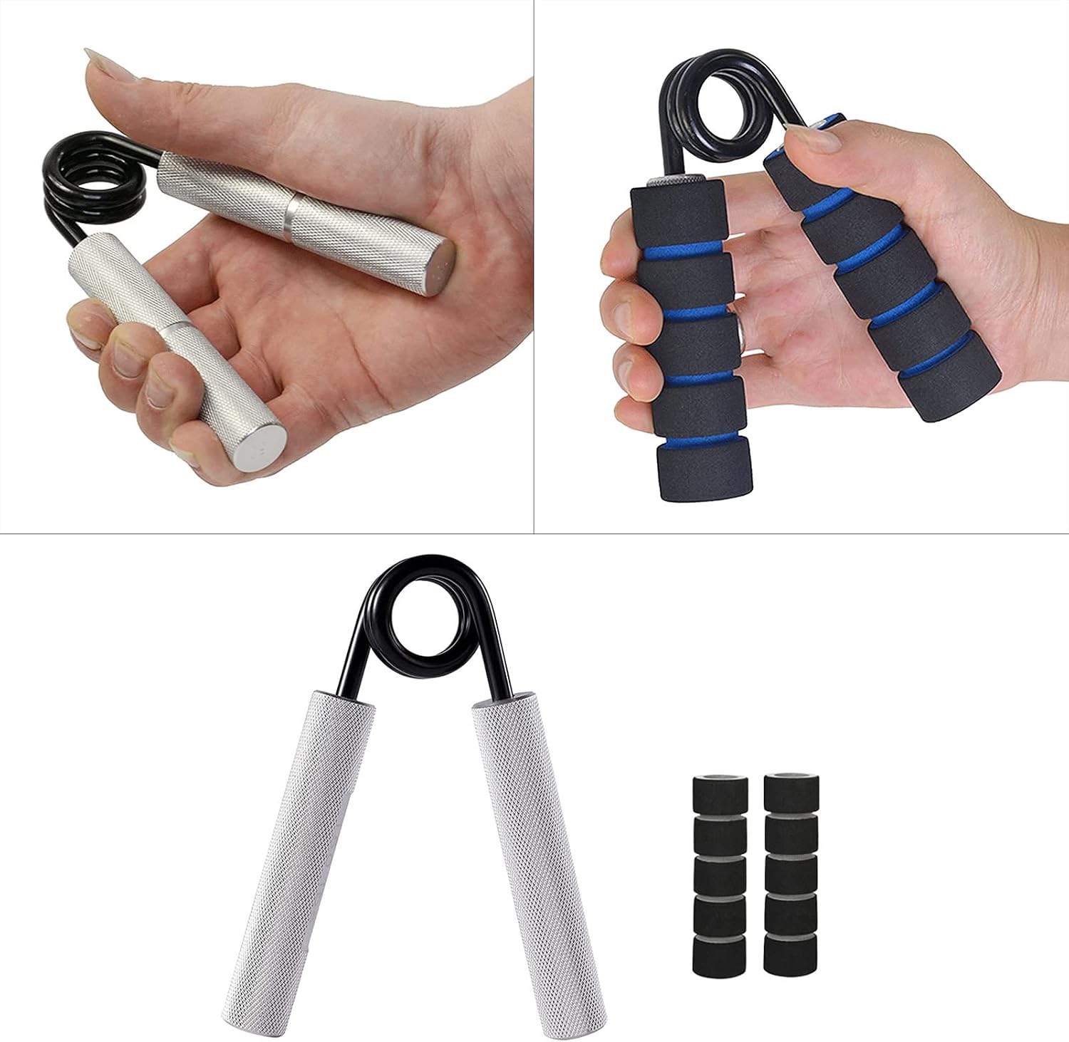 Hand Grip Strengthener Grippers Strength Training Finger, Wrist & Forearm Arm Exerciser Grippers Finger Exerciser Strength Trainer Grips