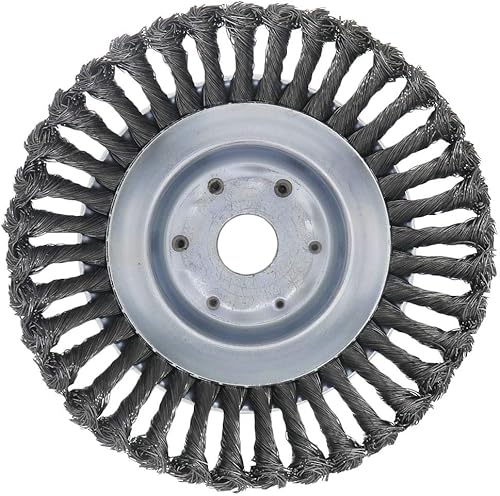 Miniatura 8 de Cabezal cortador de cepillo de alambre resistente de 8 pulgadas con kit adaptador para recortadoras de cuerdas, eliminación de óxido, cortacésped