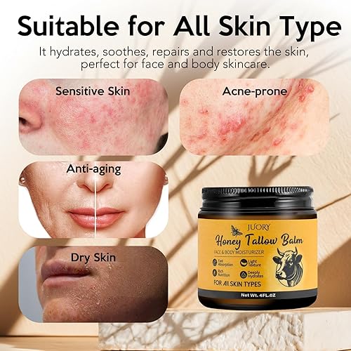 Miniatura 4 de Sarga de ternera para la piel, bálsamo de sebo no graso para todo tipo de piel, bálsamo de ternera y bálsamo de miel con fórmula natural, hidratante