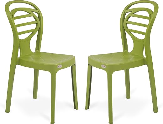 Supreme chairs Oak Armless Plastic Chair for Cafeteria, restaurent and Dining Rooms, Weight Bearing Capacity- 120 kg (Colo...
