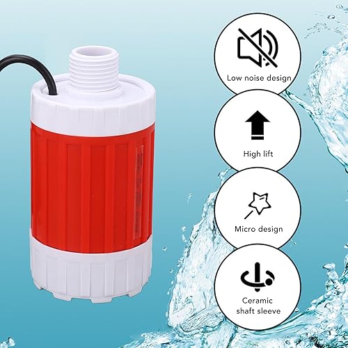 Miniatura 4 de AD04S Circulating Water Pump, Water Pressure Booster Pump, 10W 700LPH Ultra Quiet DC12V Brushless Motor, with Stainless Steel Shaft and ABS Shell