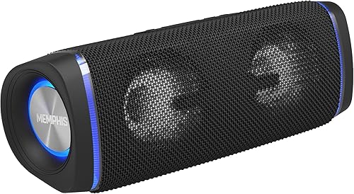 Miniatura 1 de Memphis MFLOWBTK Flow - Altavoz inalámbrico Bluetooth y auxiliar, resistencia al agua IPX7, color negro