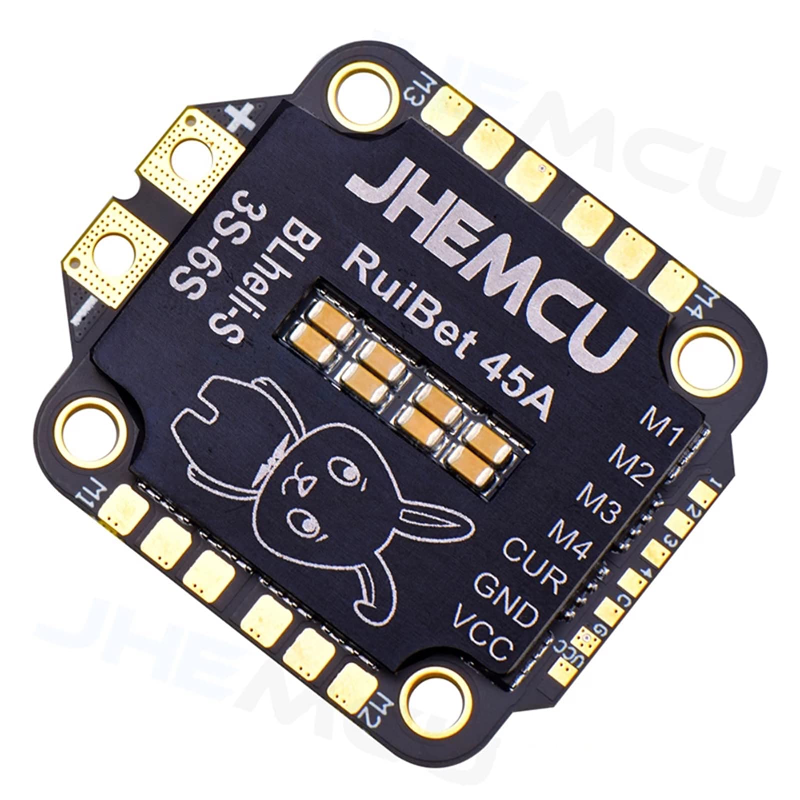 Zestaw JHEMCU ESC do Samolotu Zestaw ESC Samolot Combo RuiBet 55A 4 w 1 BLHELI S Dshot600 3 6S 30,5 Mm M4 z Miernikiem Prądu do Części FPV Freestyle (45A)