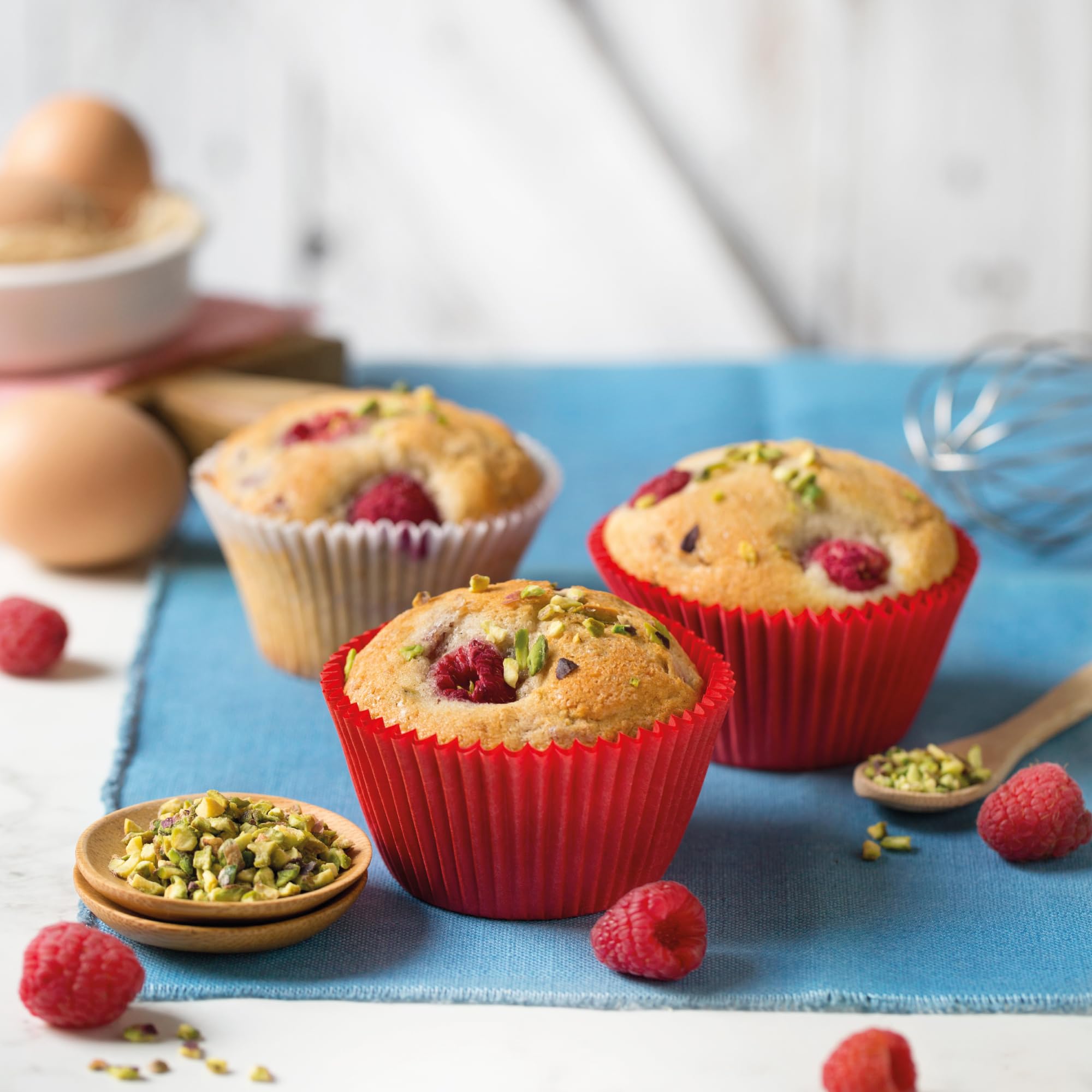 Pirottini Mini Muffin Natale - 200 Pezzi Bianco, Rosso E Verde | Carta Forno Antiaderente 220°C - Foto 5