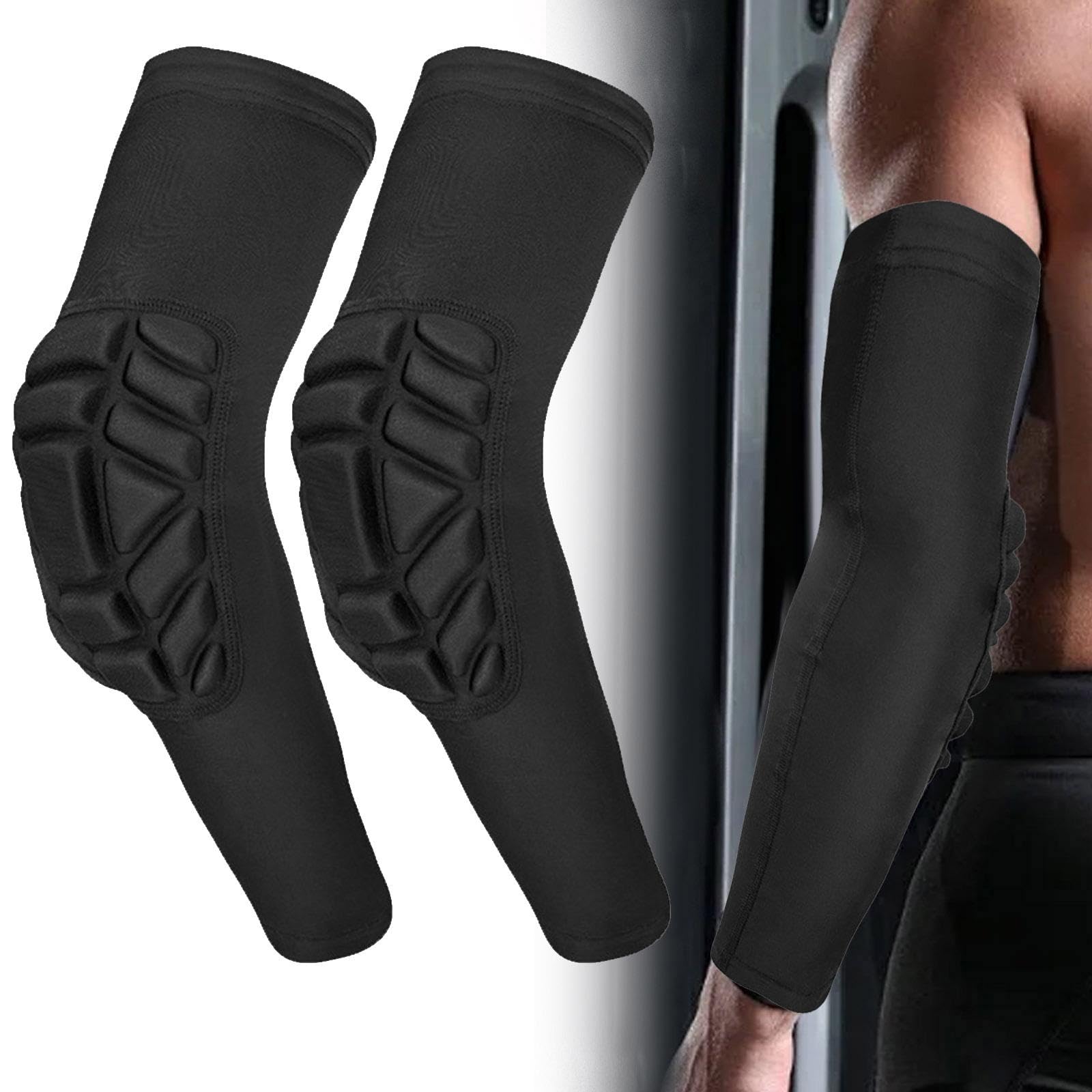 Gomitiere, Manicotto per Gomito, Protezione Antiurto, Cuscinetto di Supporto a Compressione, Manicotto Protettivo per Braccio, Attrezzatura per Rugby,