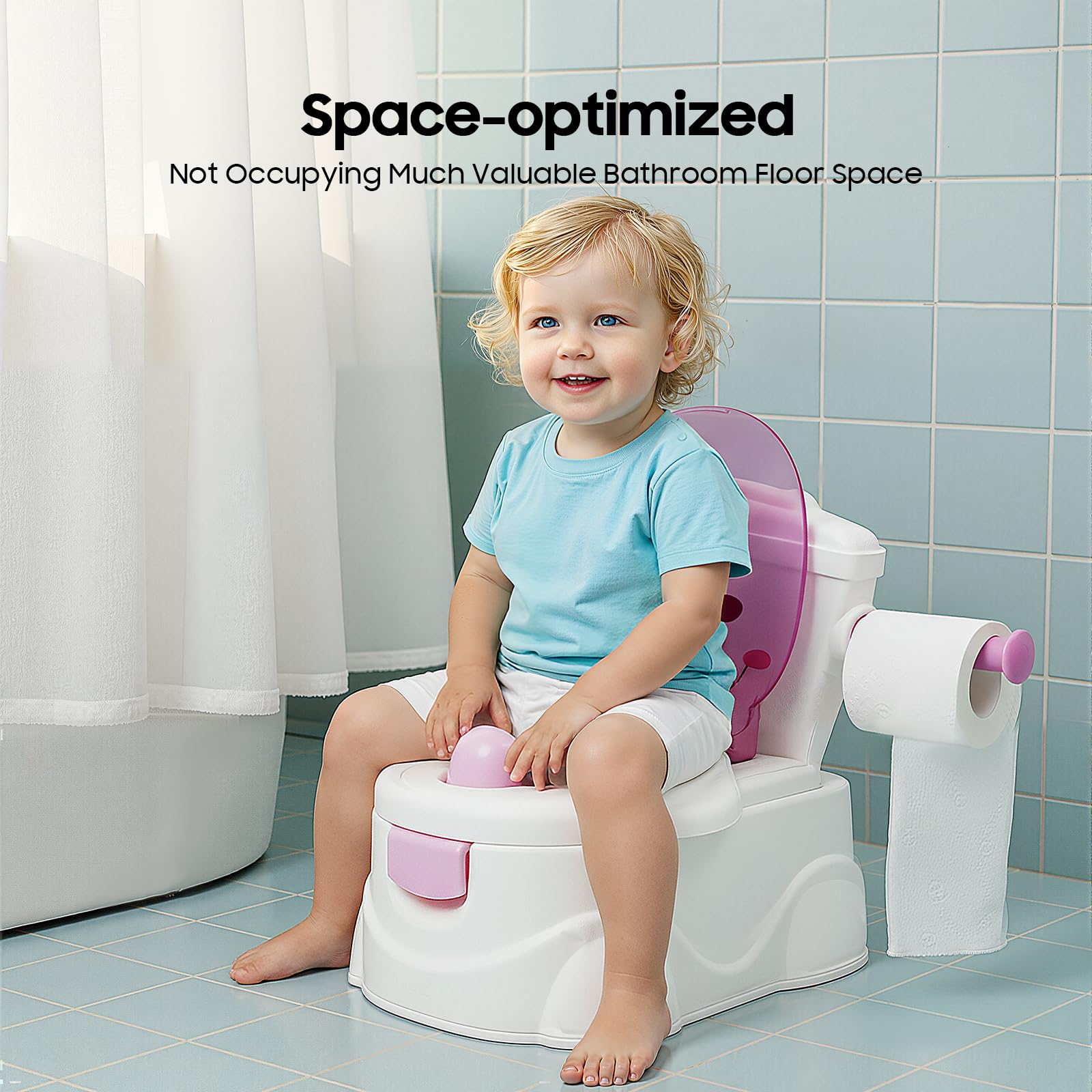 Nocnik dla dzieci, doniczka do nauki Potty WC Baby Toaleta dziecięca trener toaletowy Odpowiedni wiek: 6 miesięcy - 5 lat (różowy)