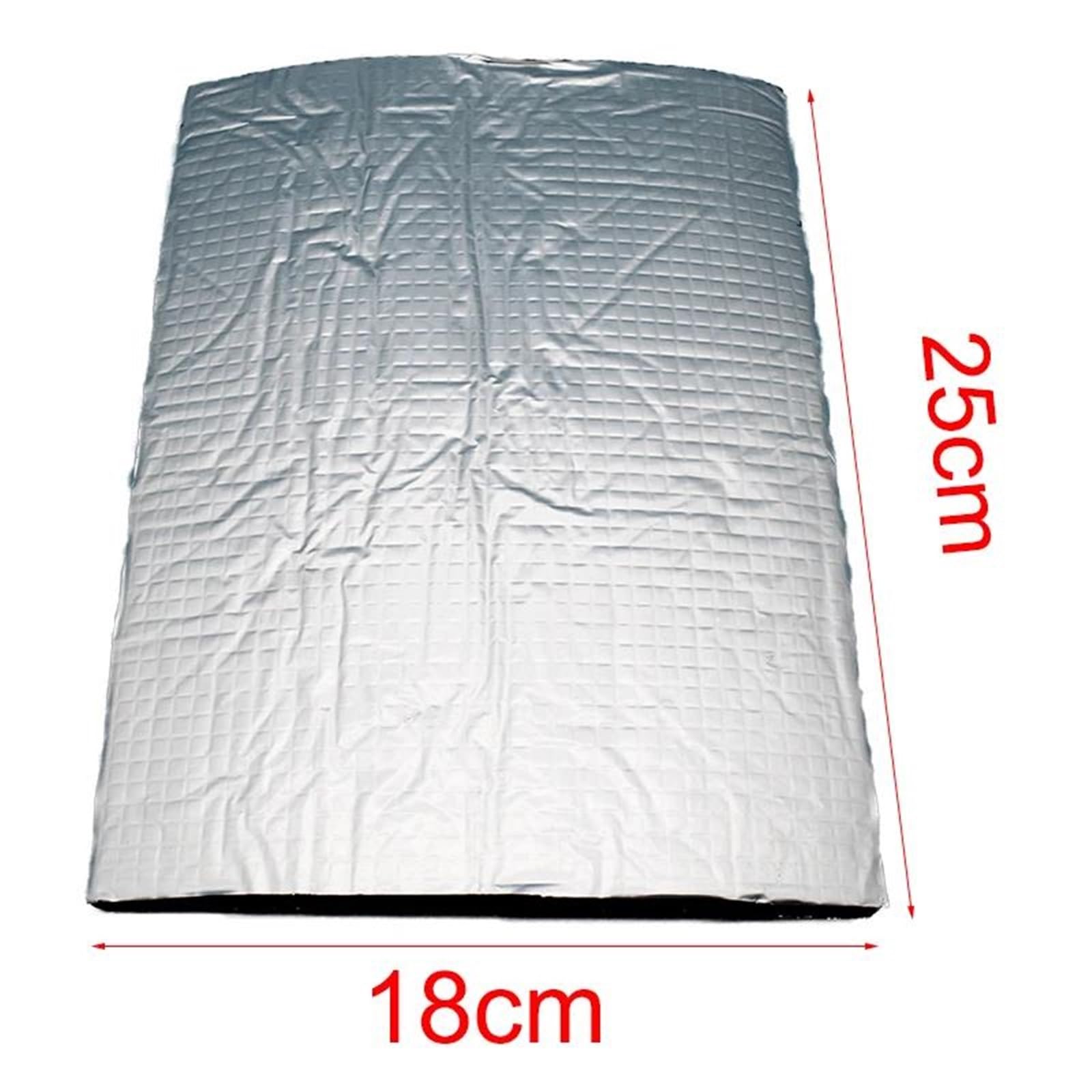 Estera 10 Uds. Estera Aislamiento Térmico Amortiguador Sonido 25cm * 18cm, Aislamiento Acústico para Coche Capó Aislamiento Fonoabsorbente Espesor Aislamiento 5mm(10pcs Silvery)