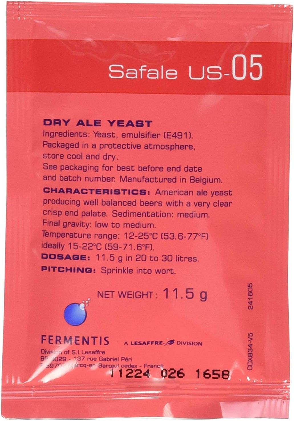 Safale US-05 (3 ct.11.5 g Packs)