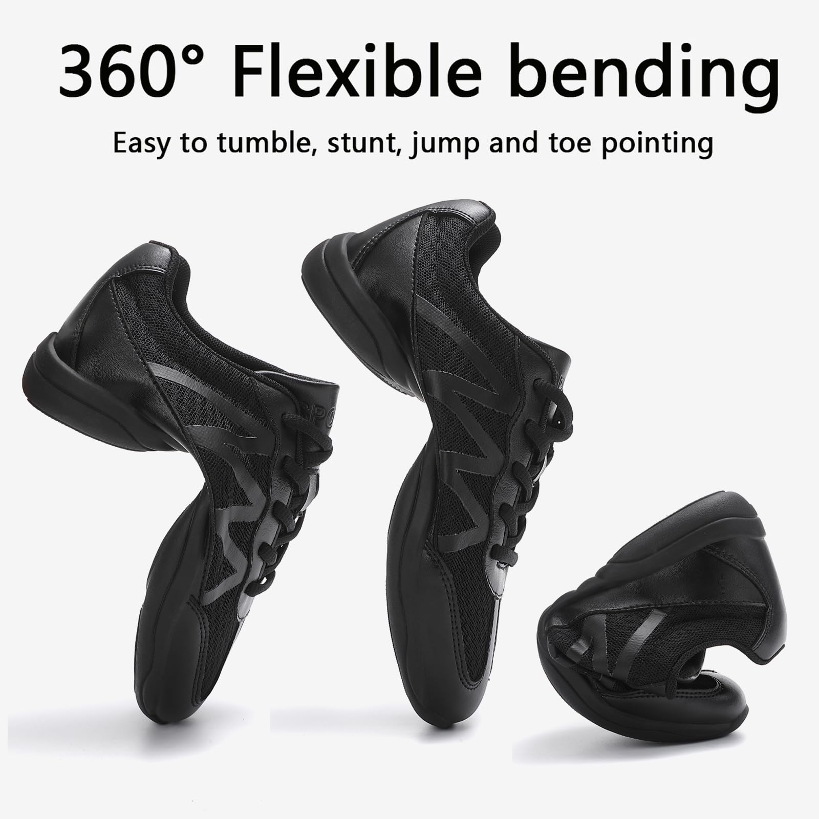 Damen Cheerleading Schuhe Cheer Turnschuhe für Mädchen Jugend Cheerleader Tanz Sneaker Tanzschuhe rutschfeste Gymnastik Jazz Yoga Trainingschuhe