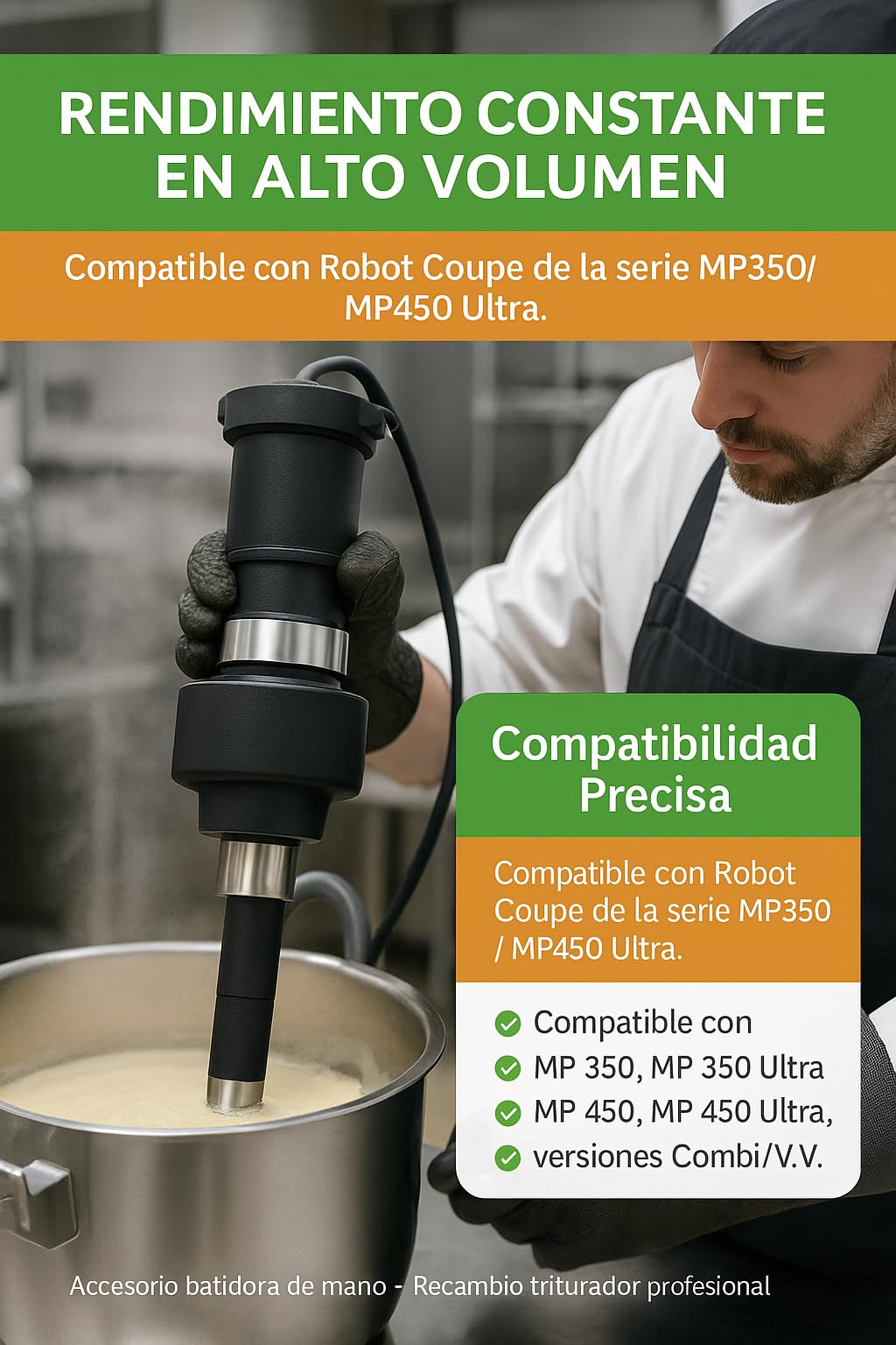 Conjunto Cuchilla Triturador MP450 Ultra RC39337 Compatible con MP350 Profesional Hostelería Accesorio Batidora de Mano Repuesto Original Afilado Preciso Montaje Acero Templados
