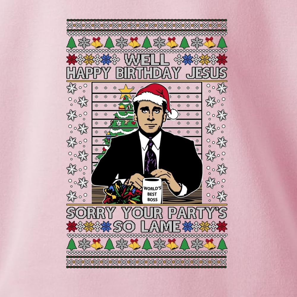 Well Happy Birthday Jesus Ugly Christmas Sweater Mens Womens Crewneck Sweatshirt