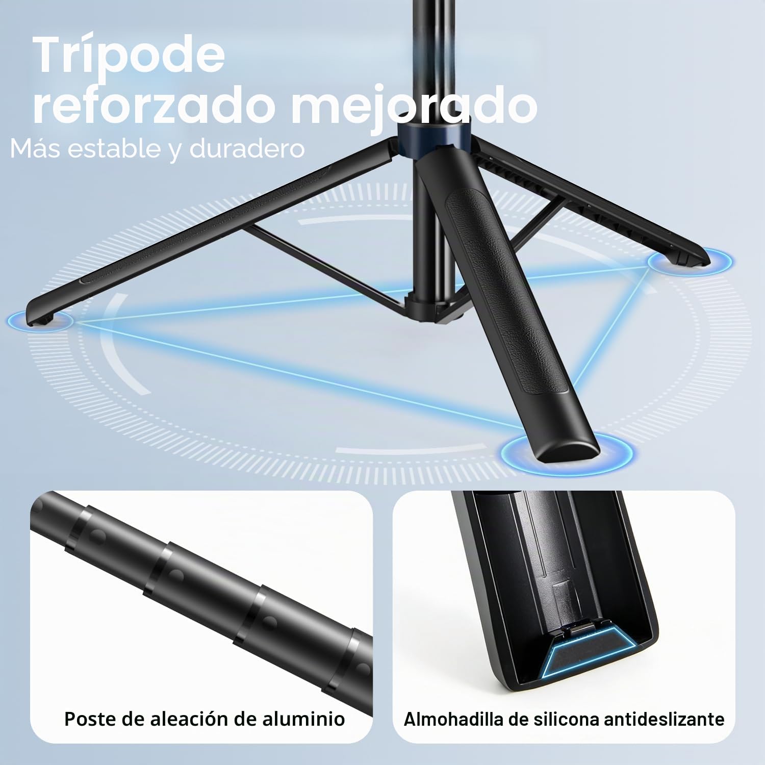 yAyusi Kit Vlogging para iPhone/Android, Palo Selfie de 180cm Trípode con Luz de Relleno, Control Remoto y Micrófono, Kit Esencial para Creadores de TikTok/Youtube/Contenido