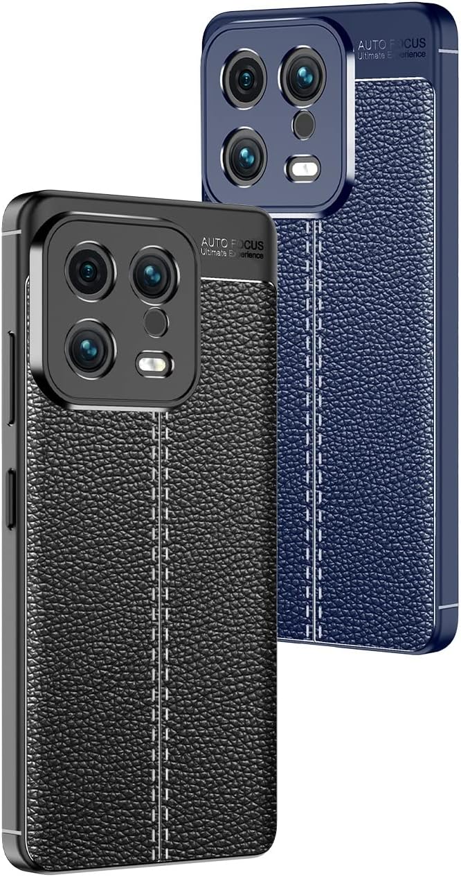 Case Compatible with Xiaomi 13 Case Carbon Fiber Texture Design Cover Anti-Scratch Shock Absorption Case Made for Xiaomi Mi 13 Case (2022) (Leather Black)