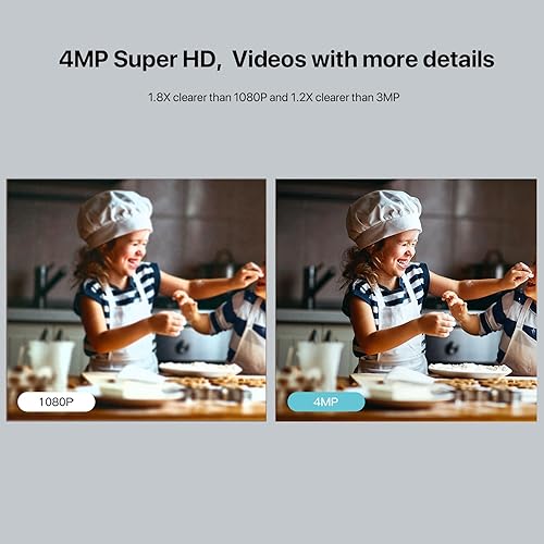 Miniatura 5 de Tenda Cámara de seguridad de 2.5K para interiores, cámaras de 4 MP para mascotasbebés para seguridad del hogar, audio de 2 vías, detección de llanto