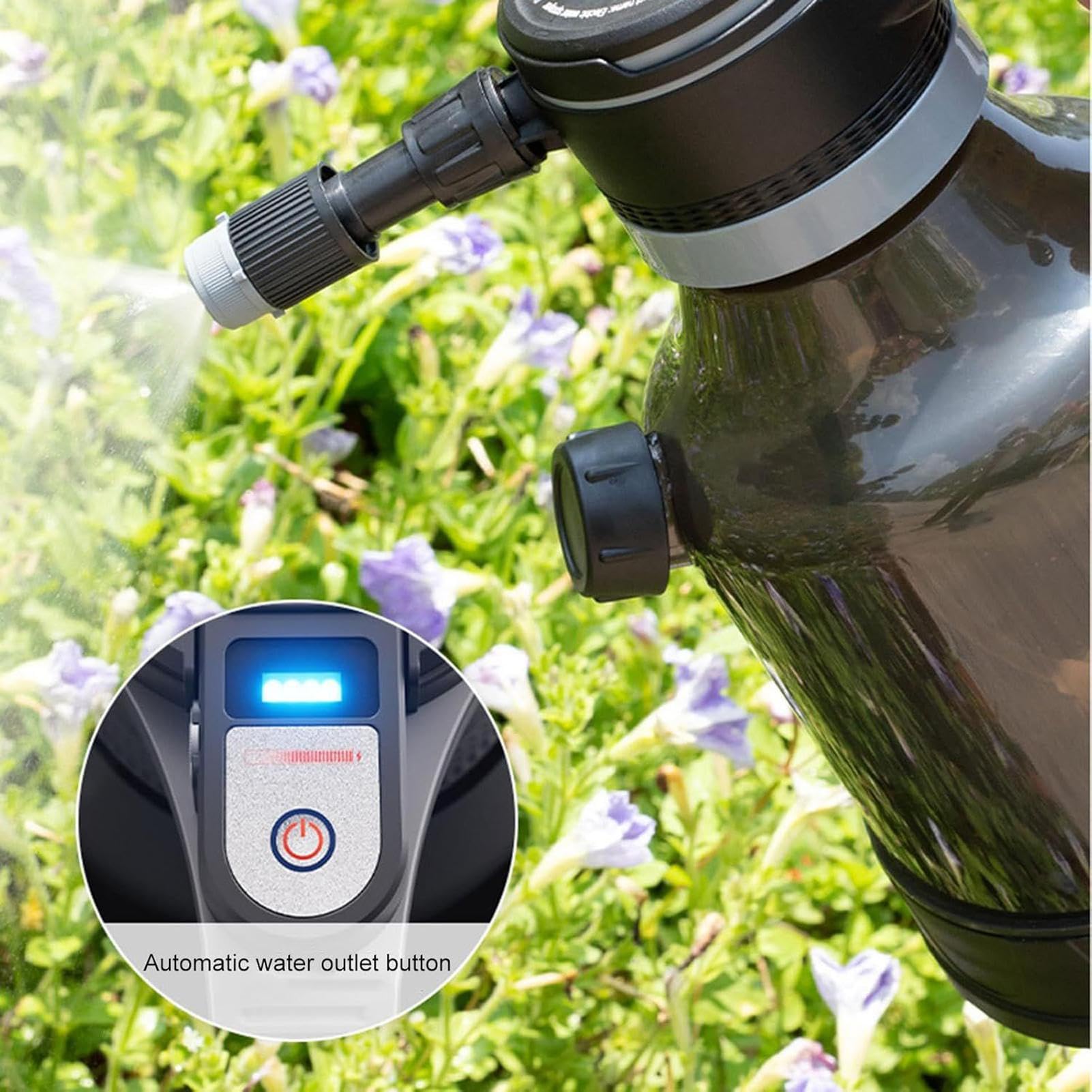 Spruzzatore Automatico 3L Spray Elettrico Manuale | Innaffiatore Automatico Per Piante Con Ugelli Regolabili Per Casa, Prato, Esterno, Patio, , Innaffiatura Piante E Giardino