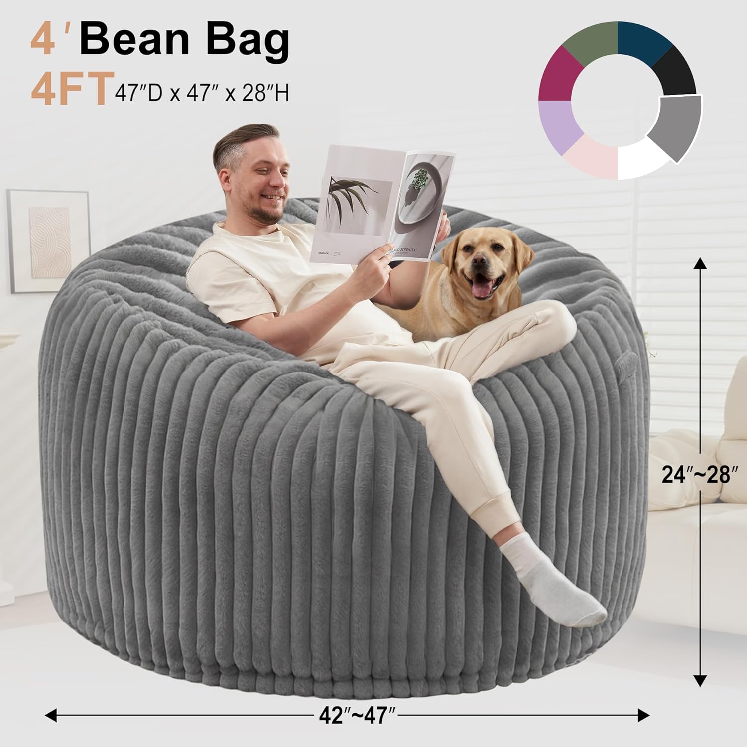 Cansunna Bean Bag Chairs For Adults Amazon Bean Bag Chair,