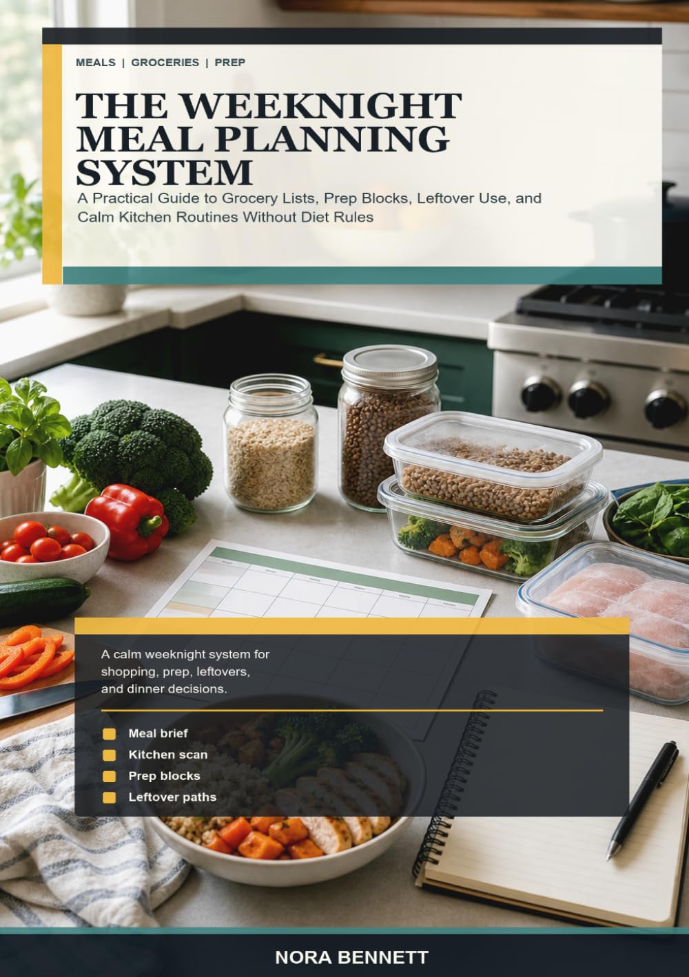 The Weeknight Meal Planning System: A Practical Guide to Grocery Lists, Prep Blocks, Leftover Use, and Calm Kitchen Routines Without Diet Rules