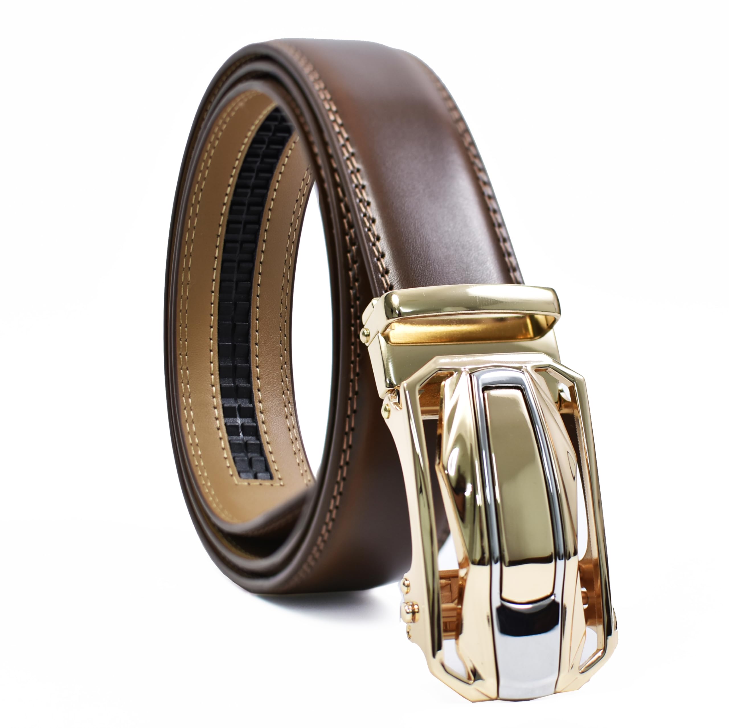 Men's Genuine Leather Belt for Men| Premium Auto-Lock Buckle | Adjustable up to 48” | Formal & Casual Wear | Micro-Adjust Fit | Stylish Gift Box Included