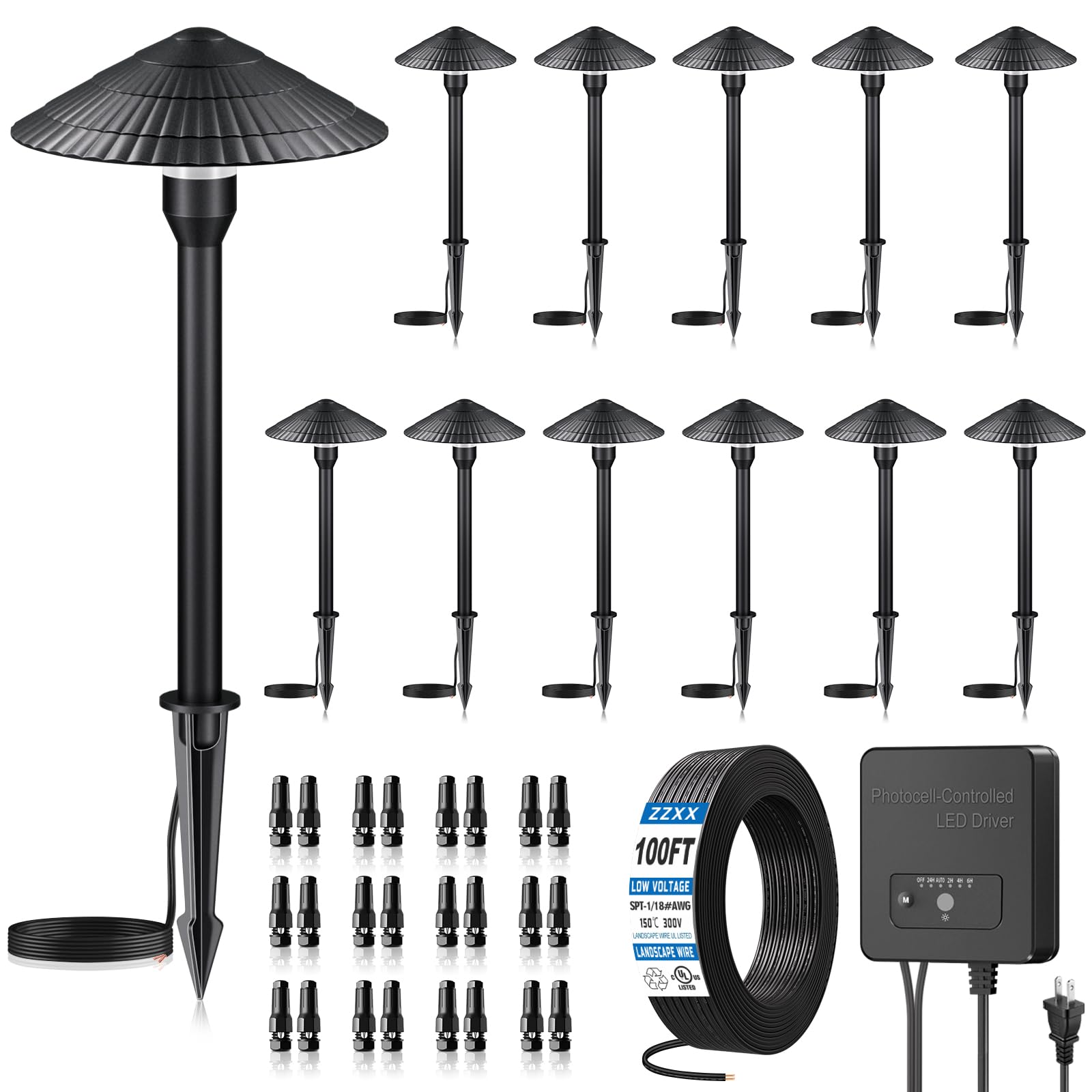 Photo 1 of ZZXX All-in-One Low Voltage Landscape Lighting Kit, 5W Outdoor Lights 2700K