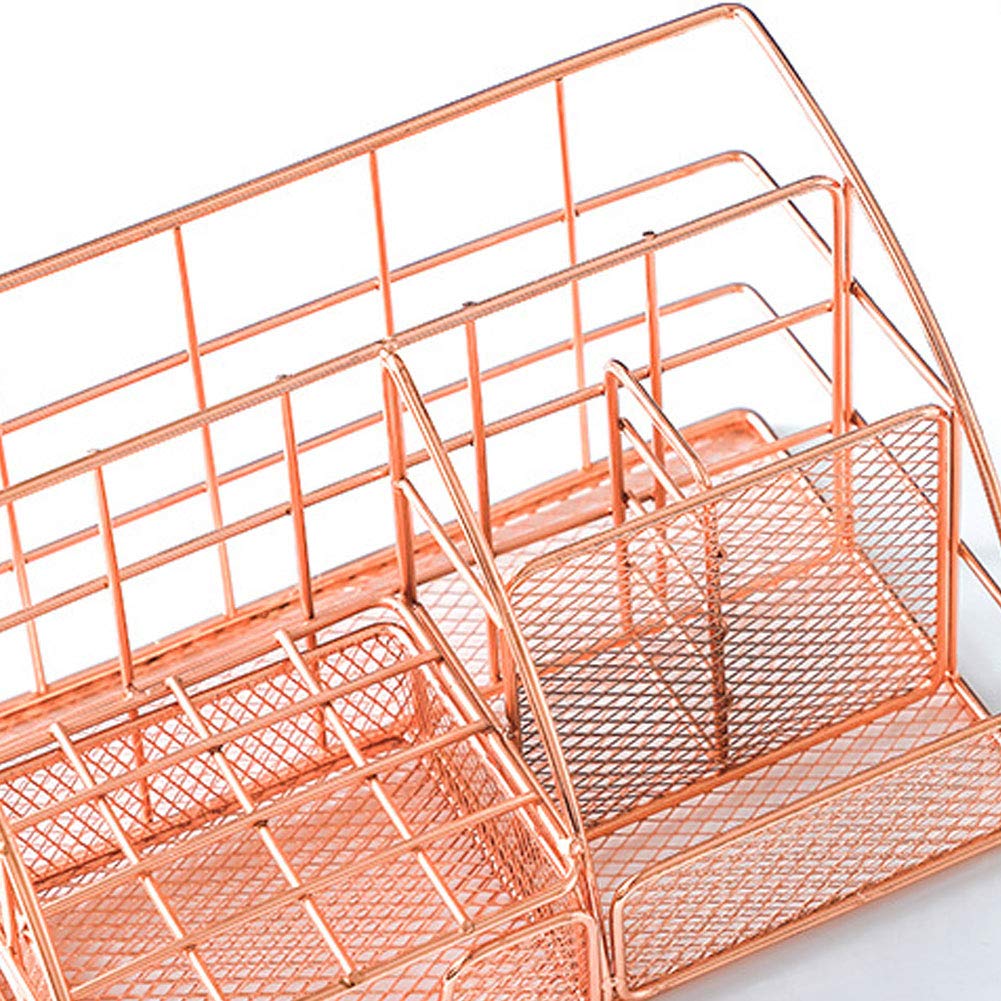Vassoio per File Impilabile, Ripiano in Metallo per Organizer da Tavolo con Cassetto Scorrevole e Supporto per Lettere, Decorazione per Ambienti Acquatici per Donne e Ragazze, 8.6x5.5x4.9 Pollice