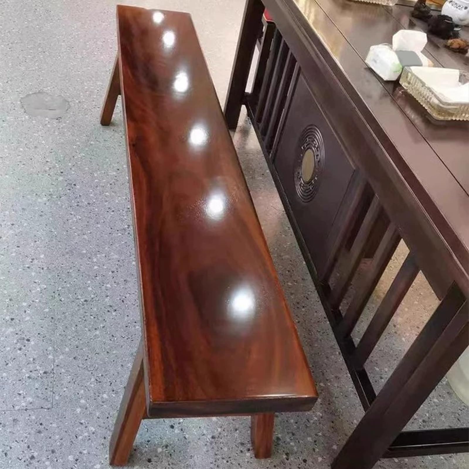 Solidna Drewniana Ławka Naturalna dla Salonu Jadalni Lub Patio Wytrzymała Bez Oparcia Nie Wymaga Montażu Idealna do Użytku Wewnętrznego i Zewnętrznego(100x30x45cm)