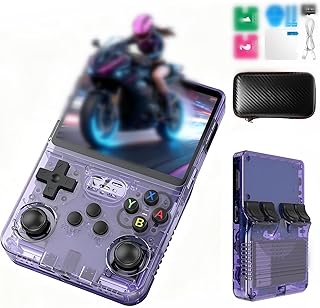 R36S Retro Handheld Spielkonsole,128 G über 40.000 Spiele,Retro Konsole 3.5-Zoll-IPS-Bildschirm,Linux-System,Tragbare Mini-Arcade, unterstützt mehrere Emulatoren (R36s-Lila)