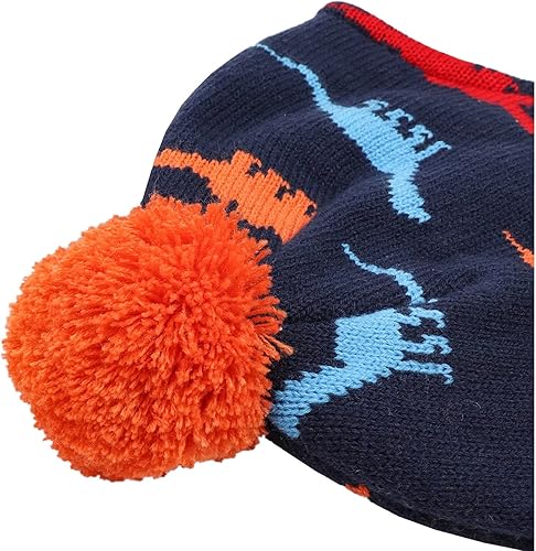 Miniatura 6 de Connectyle Gorro con orejeras para niños pequeños, con forro polar, gorro de invierno cálido
