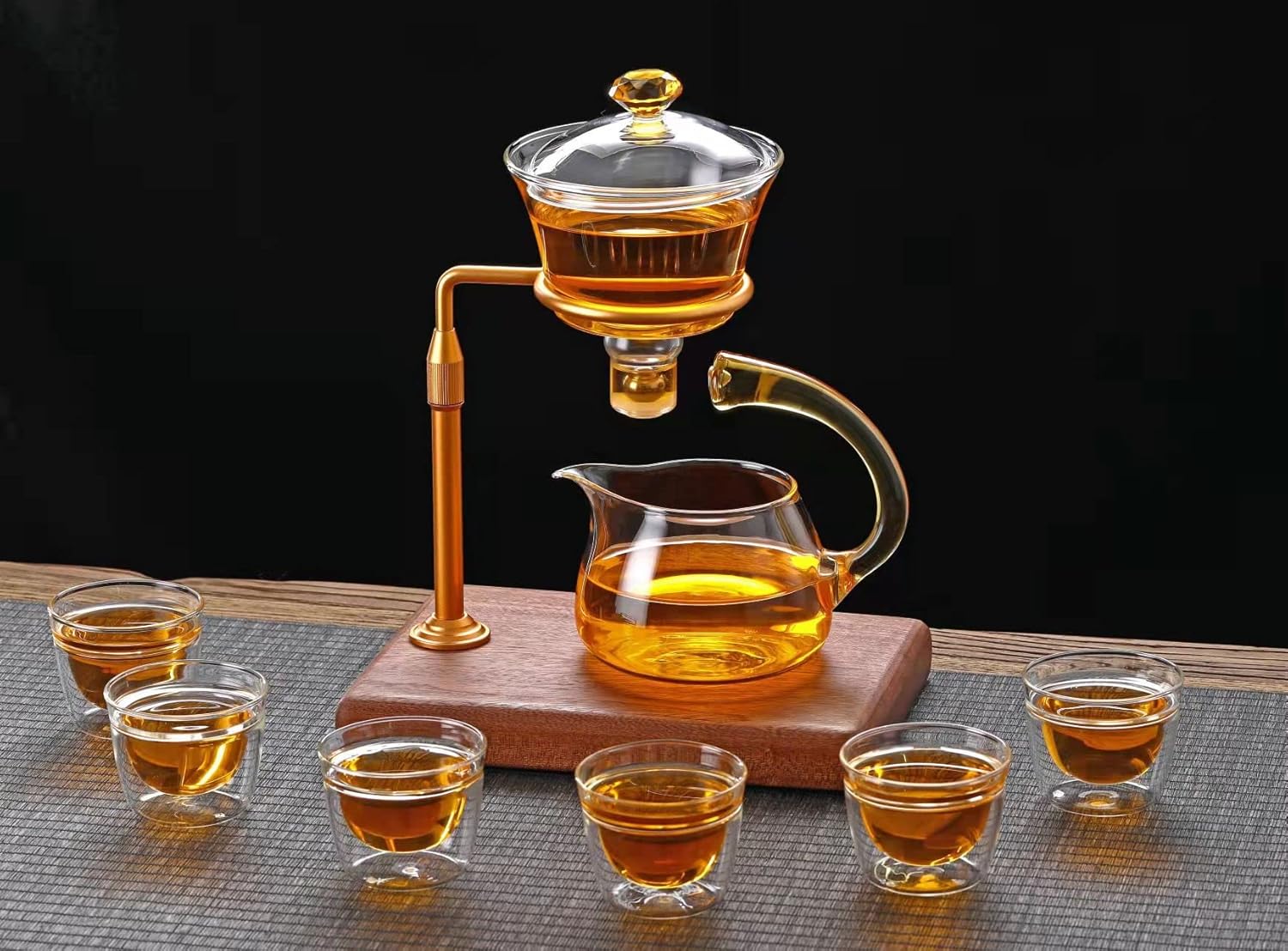 RORA Lazy Kungfu Glass Tea Set Semi Automatic Drip