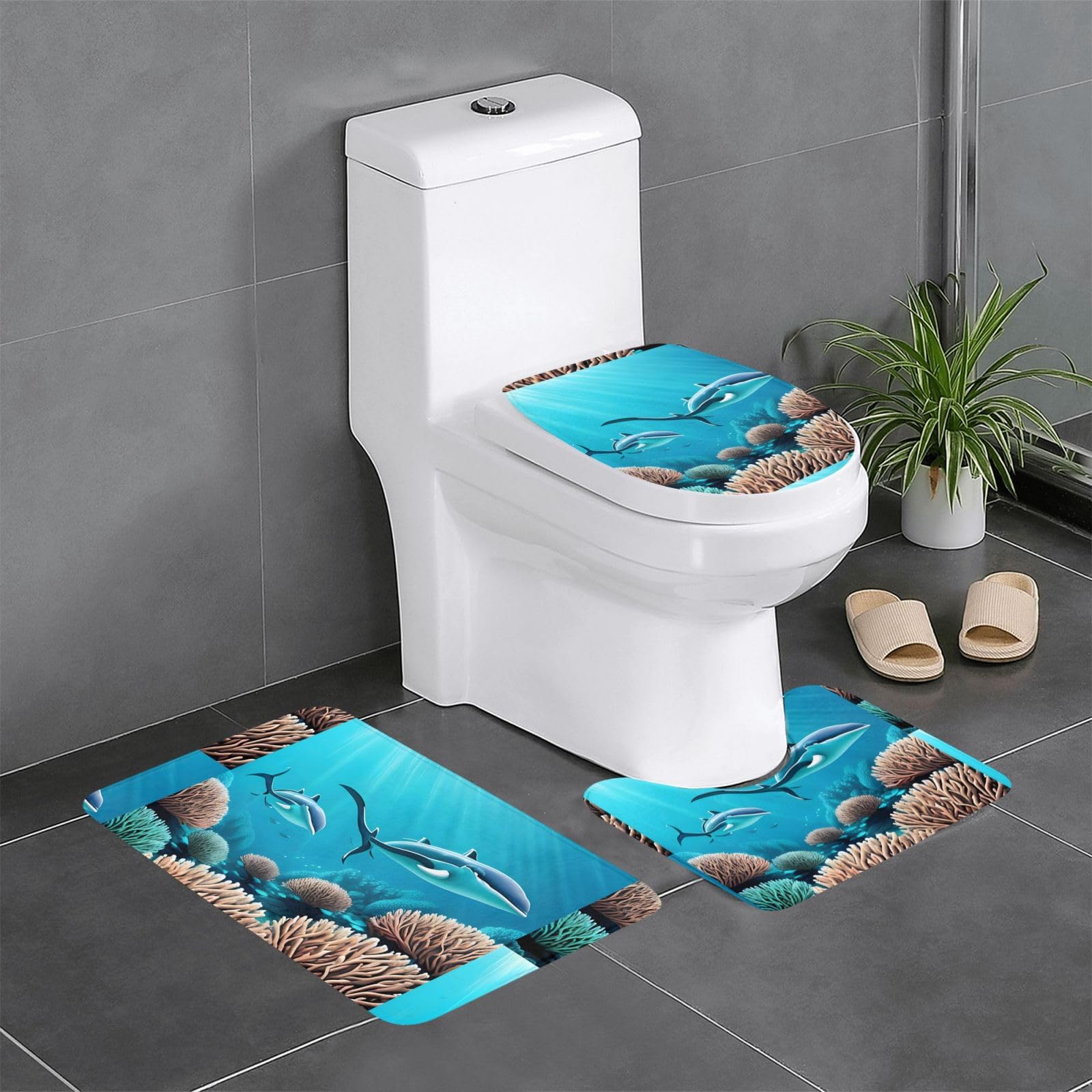 Tapis de bain baleines pour décorer votre salle de eau familiale avec élégance