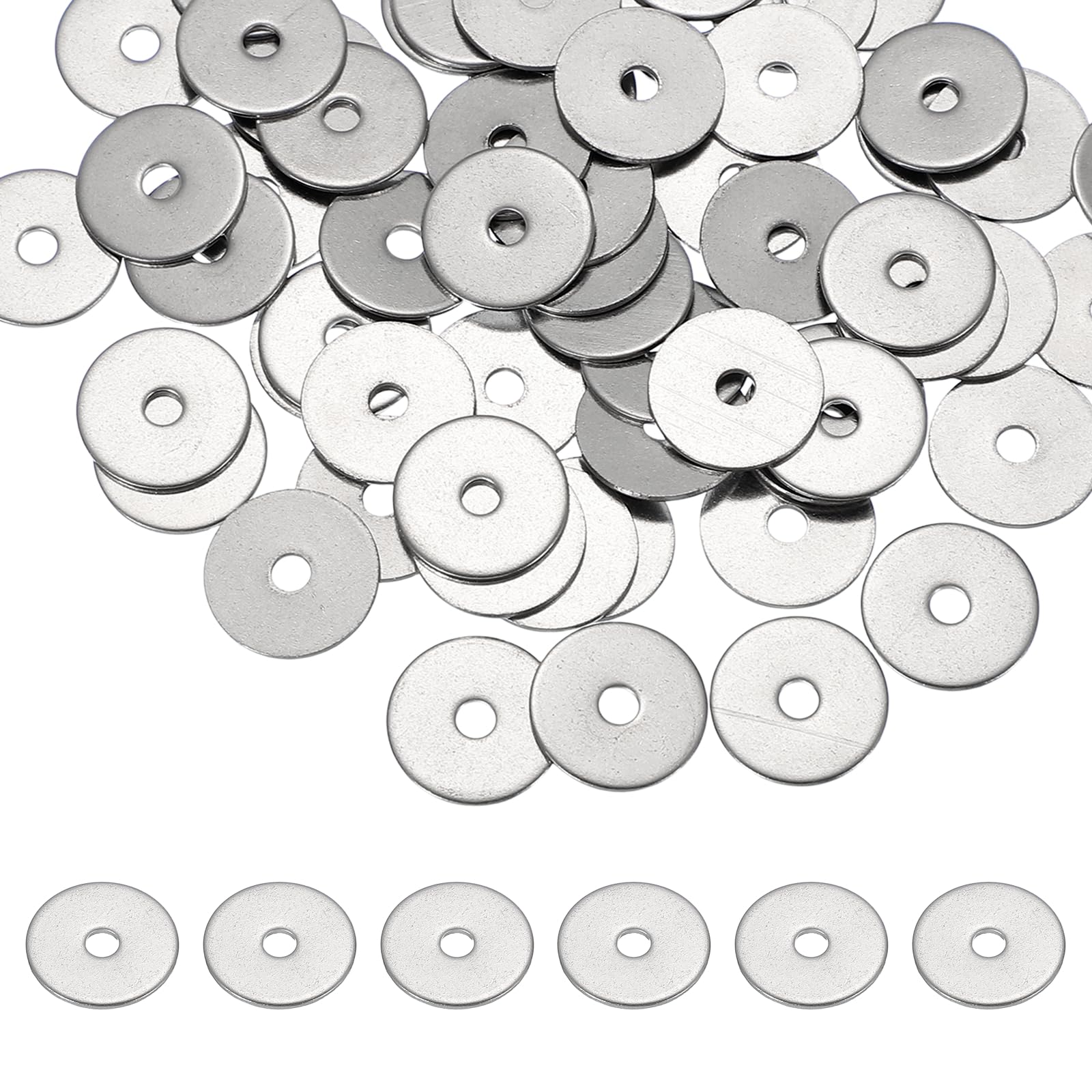 PATIKIL M3 x 16mm Metal Screw Washers Set, 66Pcs 304 Stainless Steel Flat Washers for Screws Bolts Factories Home Outdoor Projects