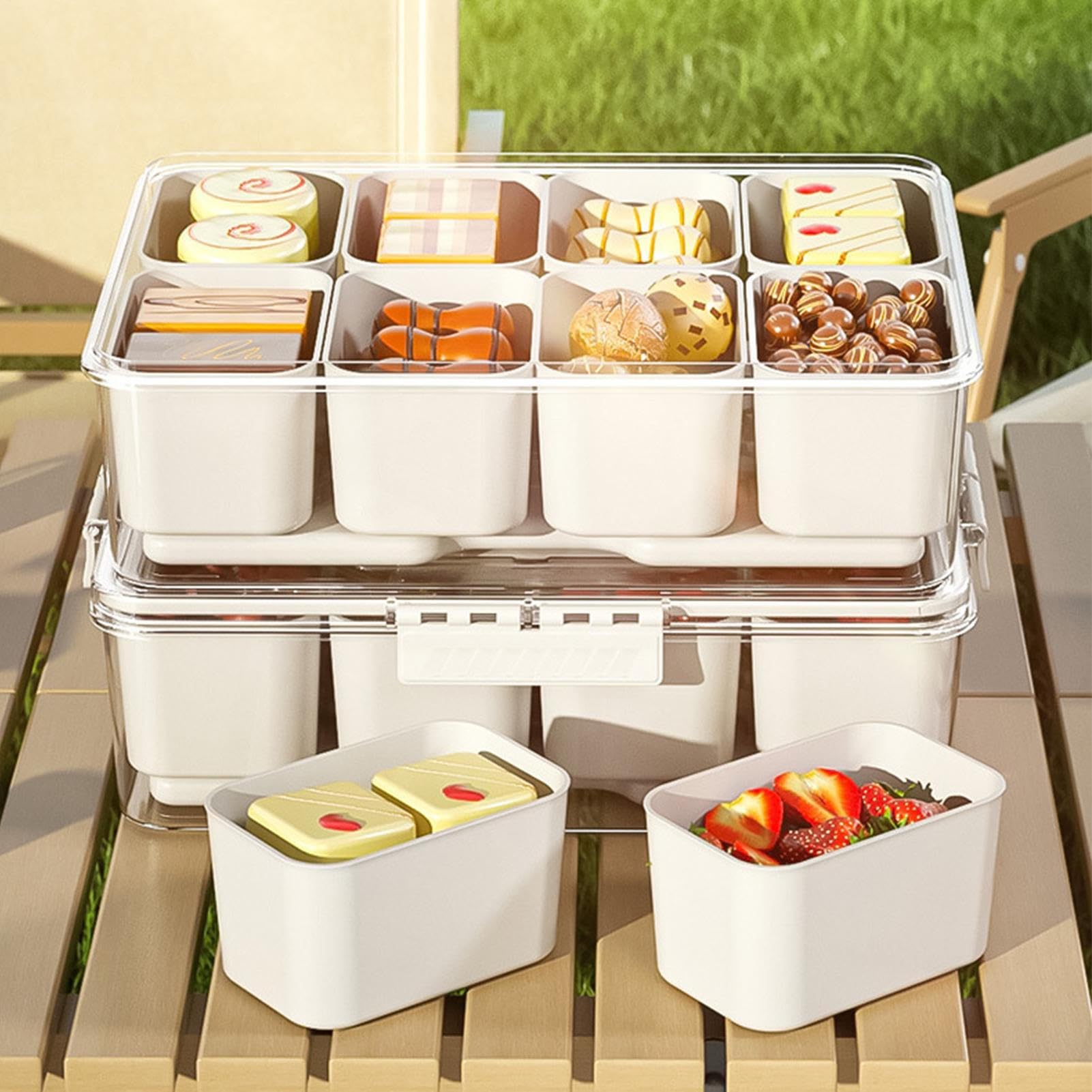 Plateau à Snacks avec Couvercle Conteneur Snackle Box Avec Pack De Glace