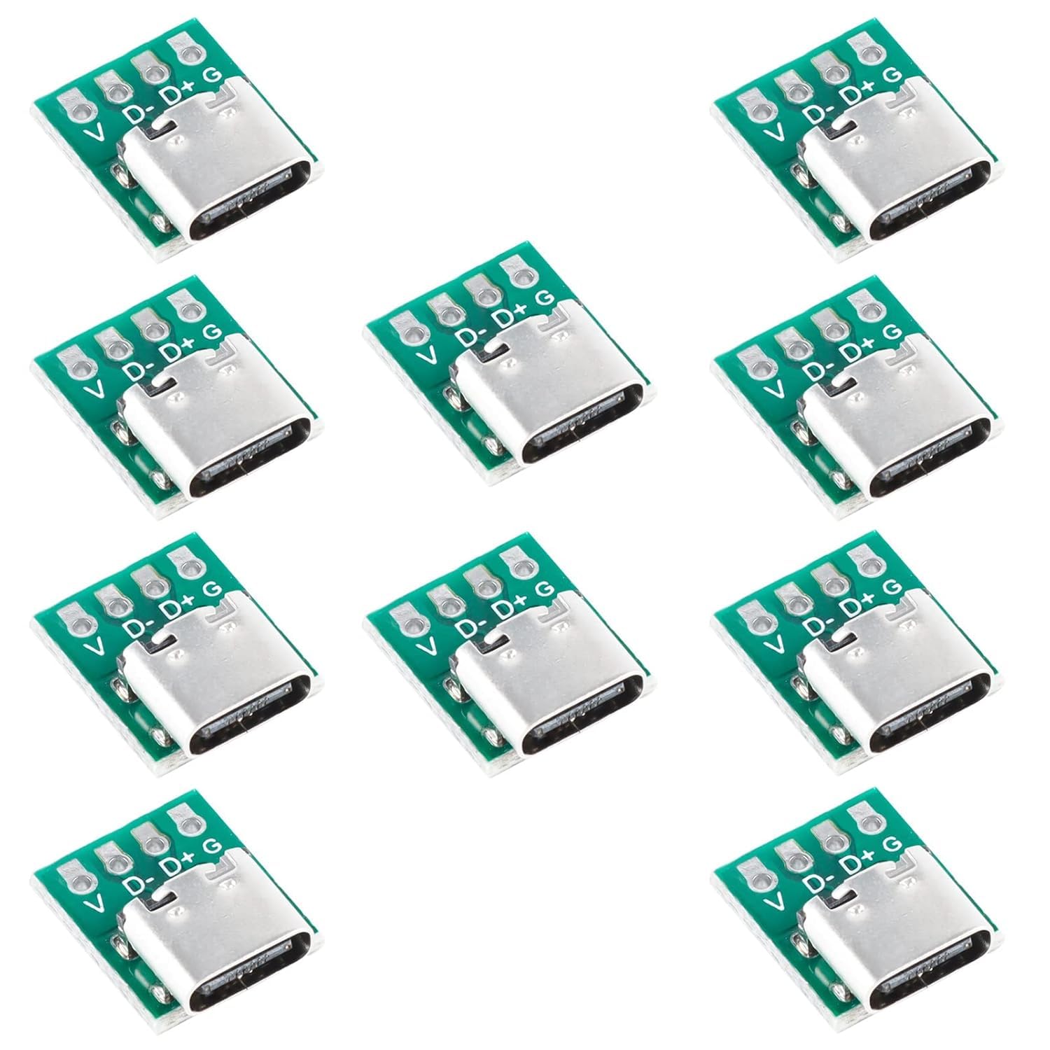 USB Type-C Breakout Boards Pack of 10 with 16Pin Female Connector for Rduino Projects, Easy Soldering-Free Connections-image-27