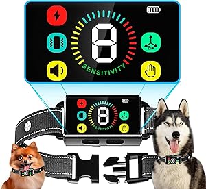 Dog Bark Collar - Long-Lasting Type C Rechargeable Smart Collar with 8 Sensitivity Levels | Safe Beep, Vibration & Shock Modes | Effective Anti-Bark Solution for Small, Medium & Large Dogs (8-150 lbs)