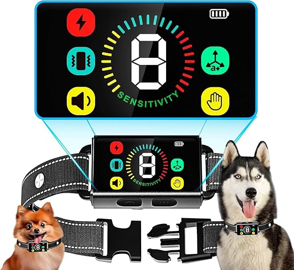 Dog Bark Collar - Long-Lasting Type C Rechargeable Smart Collar with 8 Sensitivity Levels | Safe Beep, Vibration & Shock Modes | Effective Anti-Bark Solution for Small, Medium & Large Dogs (8-150 lbs)