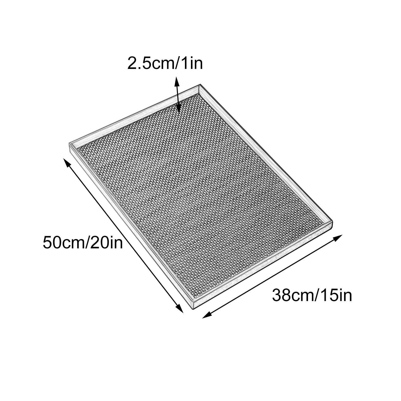 Taca Rattanowa z Orzecha Włoskiego, Dekoracyjna, Prostokątna Taca z Wyjmowaną Matą Rattanową, Antypoślizgowa, Łatwa w Czyszczeniu(50x38x2.5cm/20x15x1in)