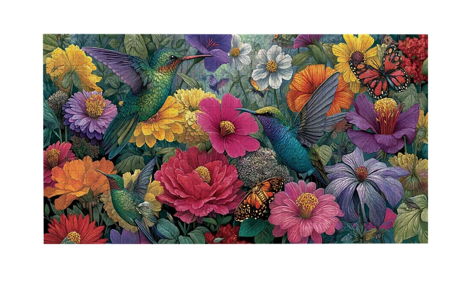 Puzzle 1692 Puzzle Erwachsene, EIN Herausforderndes Rätsel, Puzzles-Geschenk 179x31cm, Puzzlespiele für Die Ganze Familie, Geschenke für Frauen, Geschenke für Männer, Thema: Garten Kolibri j-497