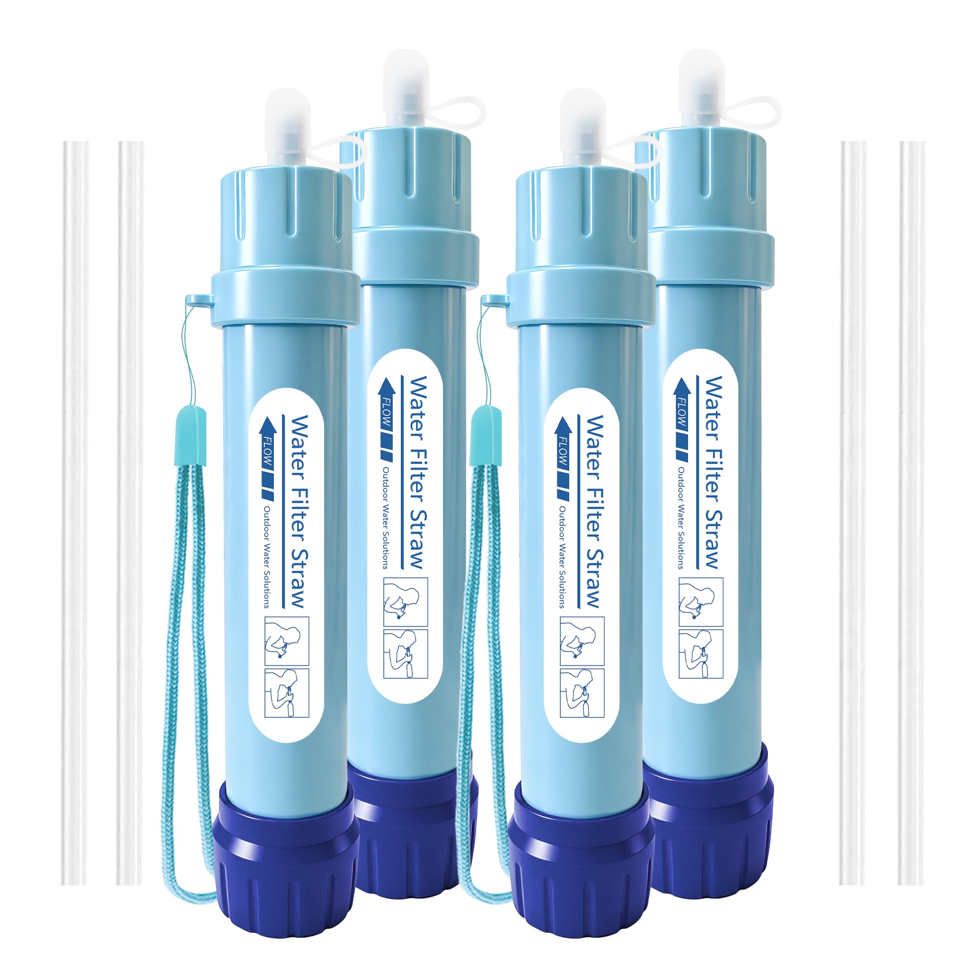Paille filtrante à eau personnelle, purificateur d'eau portable certifié NSF, sans BPA, équipement de survie pour randonnée, camping, voyage, préparation aux situations d'urgence