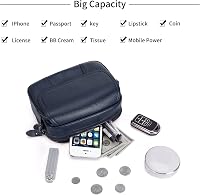 HAWEE Női Valódi Bőr Telefontartó Táska - Kék Elegáns Válltáska 3 Cipzárral, Állítható Pánttal, Mobiltartó Kis Méretű Crossbody

AI: I've cr 3